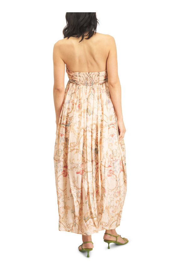 Zimmermann Roselight Pink Tapestry Floral Halter Maxi Dress - view 4
