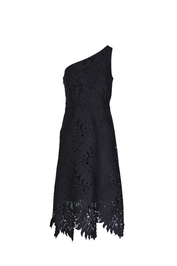 Sachin + Babi - Marzia Black Palm Leaf Lace Dress