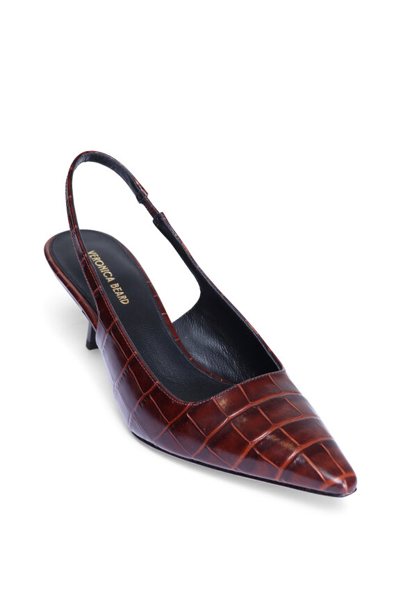 Valentino Garavani - Rockstud Opal Gray Leather Slingback