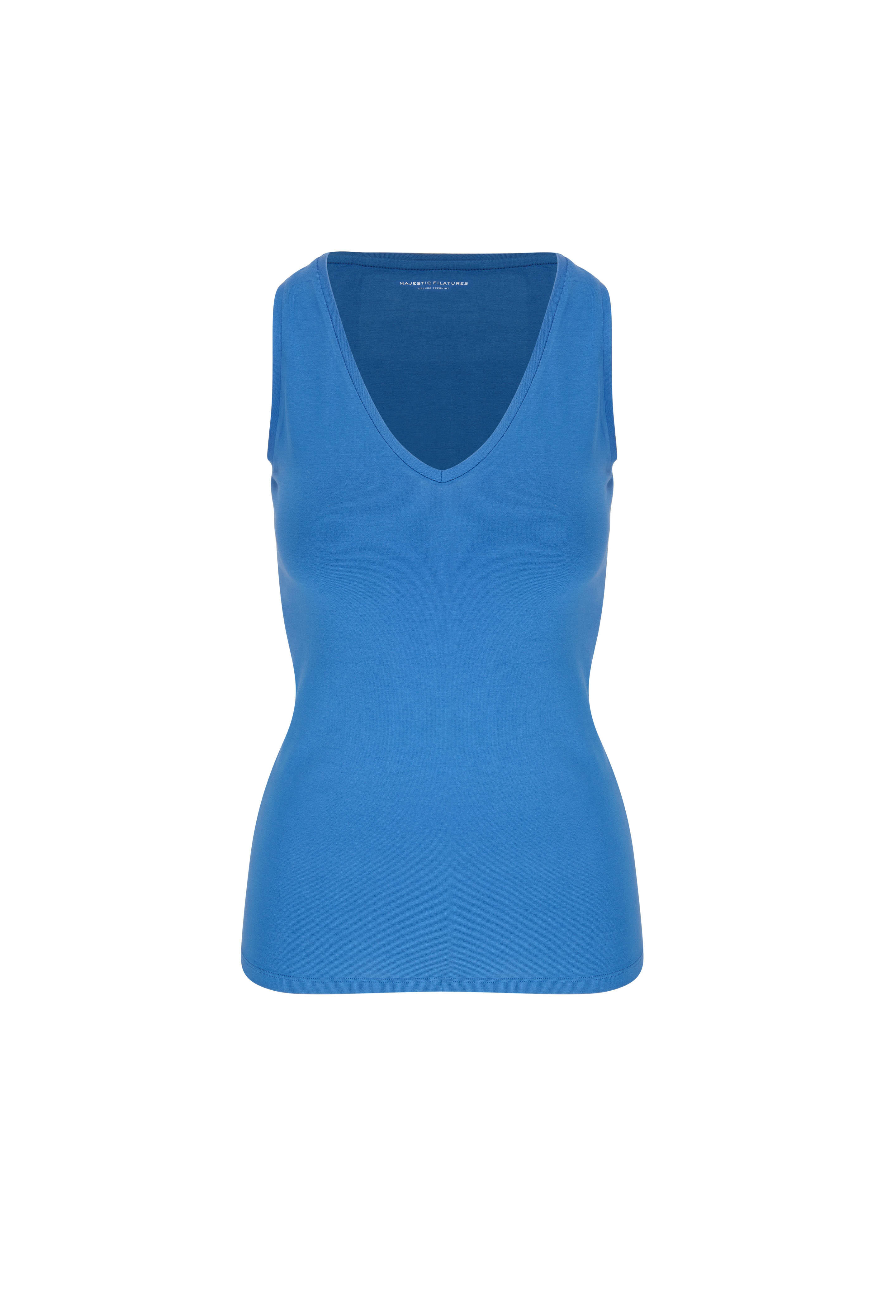 Majestic - Ocean Superwashed Soft Touch V-Neck Tank Top