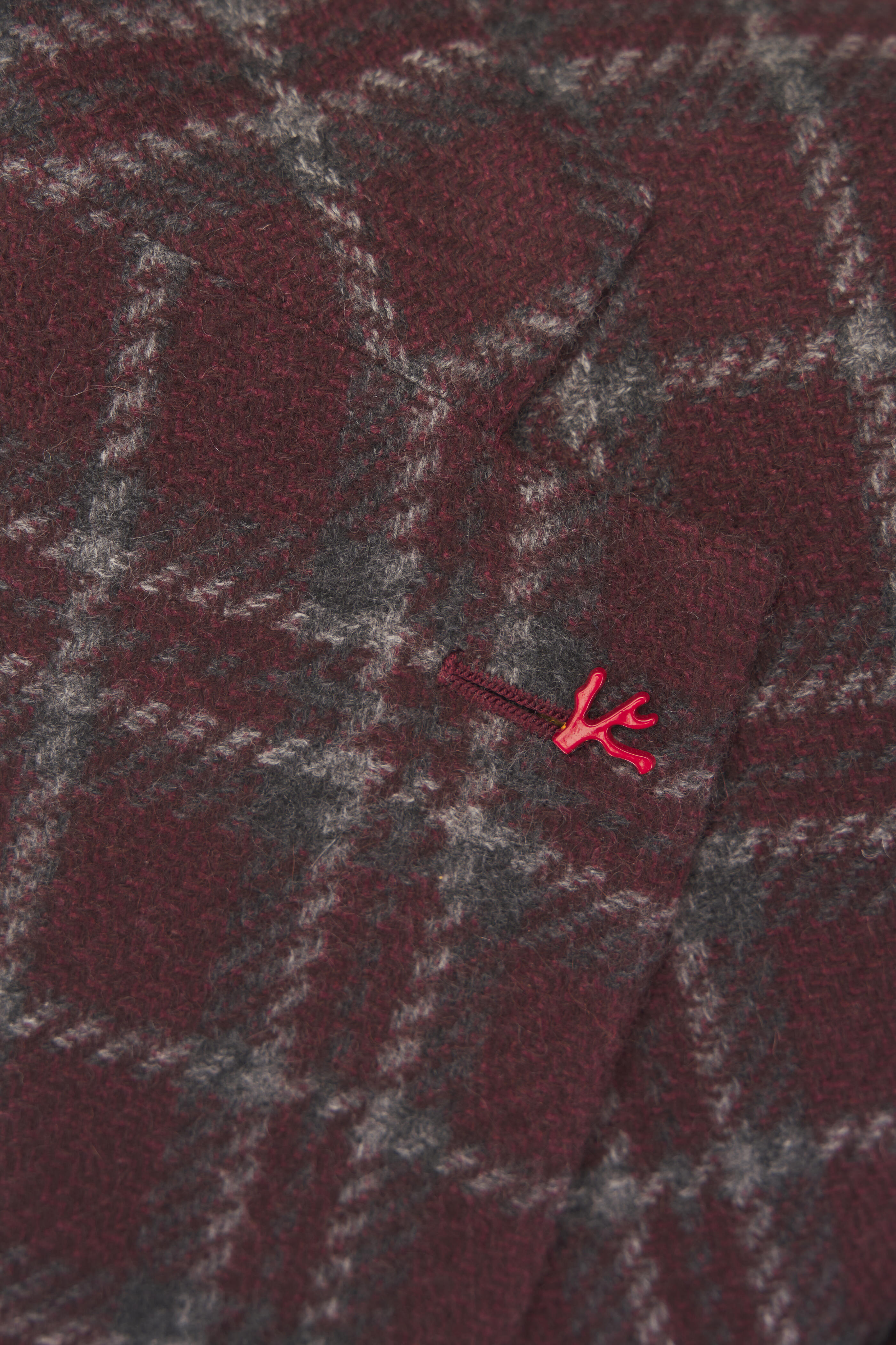 Isaia - Burgundy Windowpane Cashmere Sportcoat