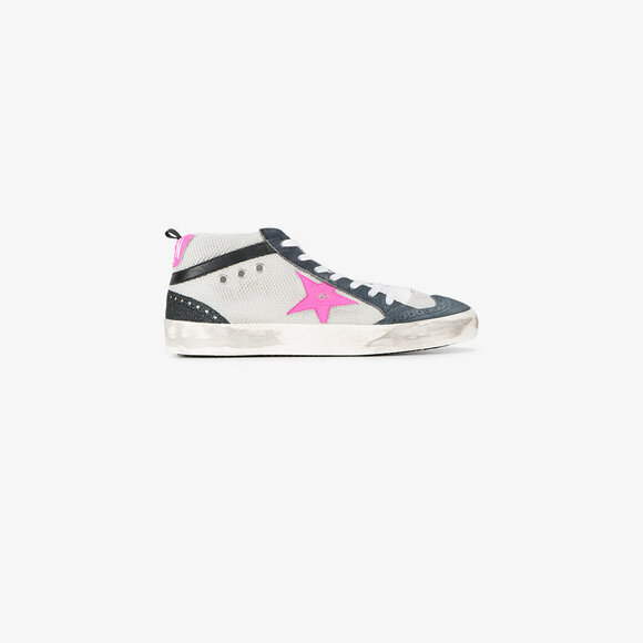 Golden Goose - Women's Mid Star Ice & Pink Star Sneaker