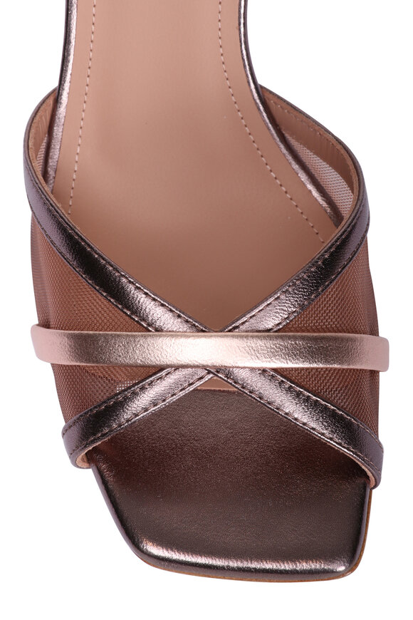 Malone Souliers Perla Taupe Mesh Metallic Sandal, 70mm - view 4