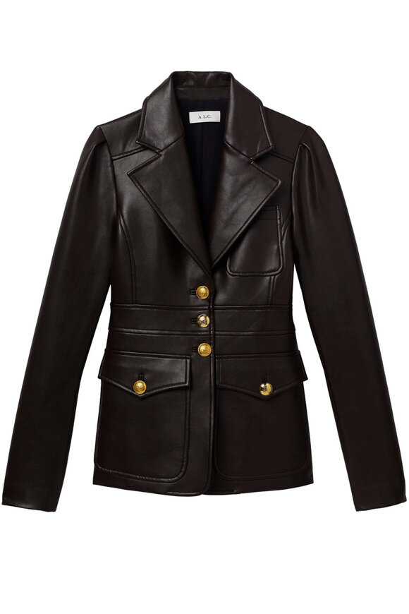 A.L.C. - Carob Vegan Leather Amelia Jacket | Mitchell Stores