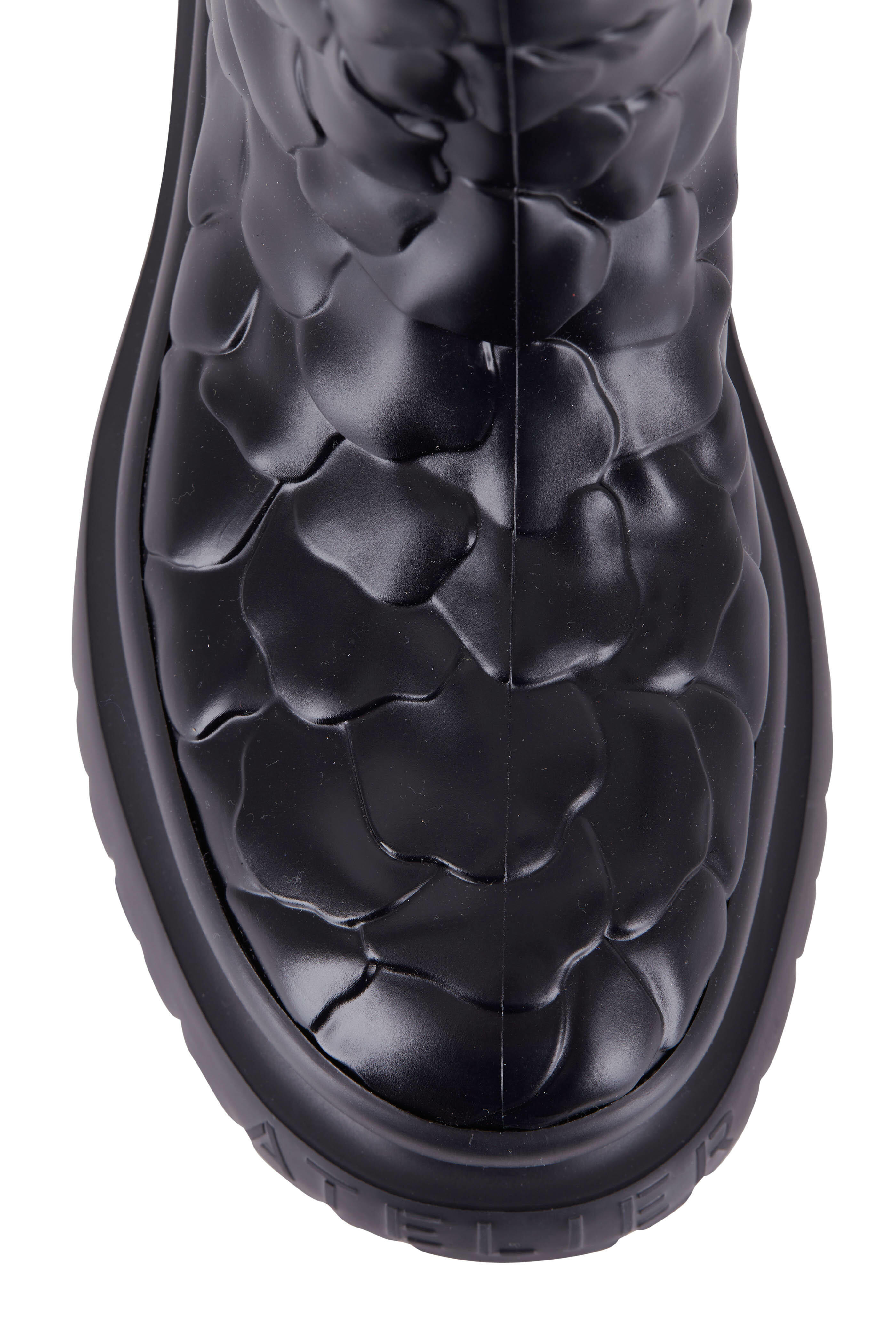 Valentino Garavani - Atelier Black Flower Short Rainboot, 30mm