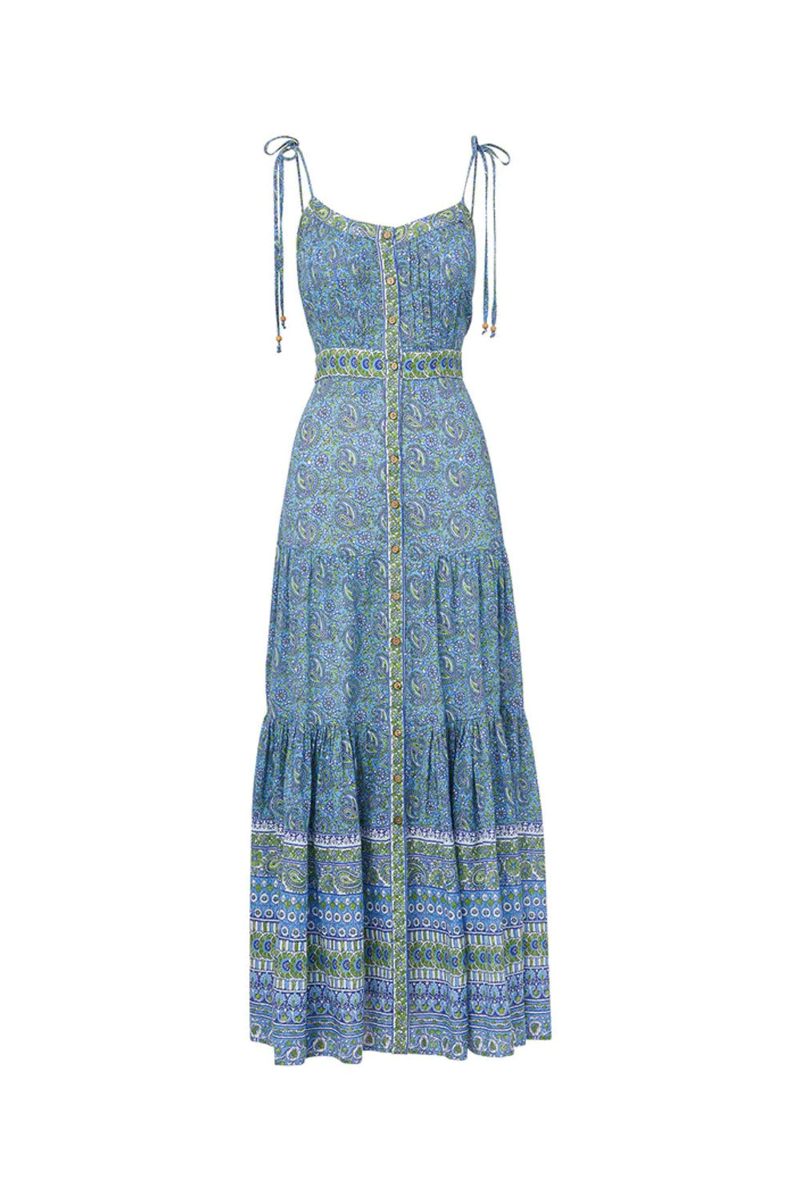 Veronica Beard - Windansea Blue Multi Maxi-Dress