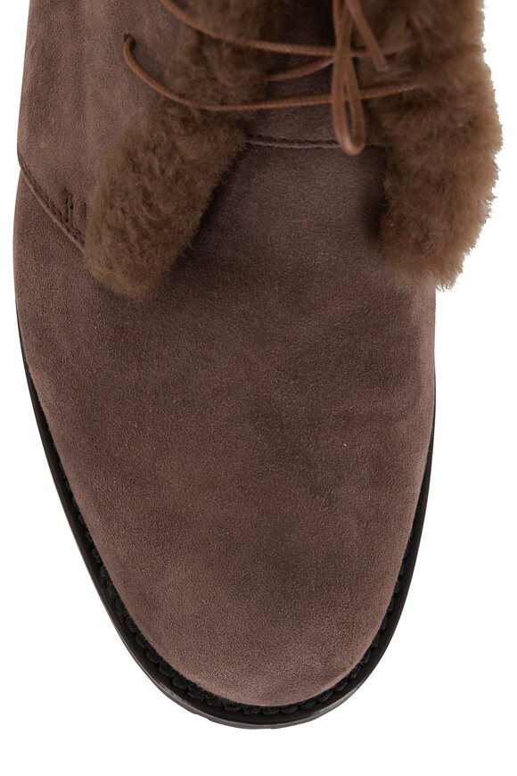 Manolo Blahnik - Mircus Dark Brown Shearling Lined Boot