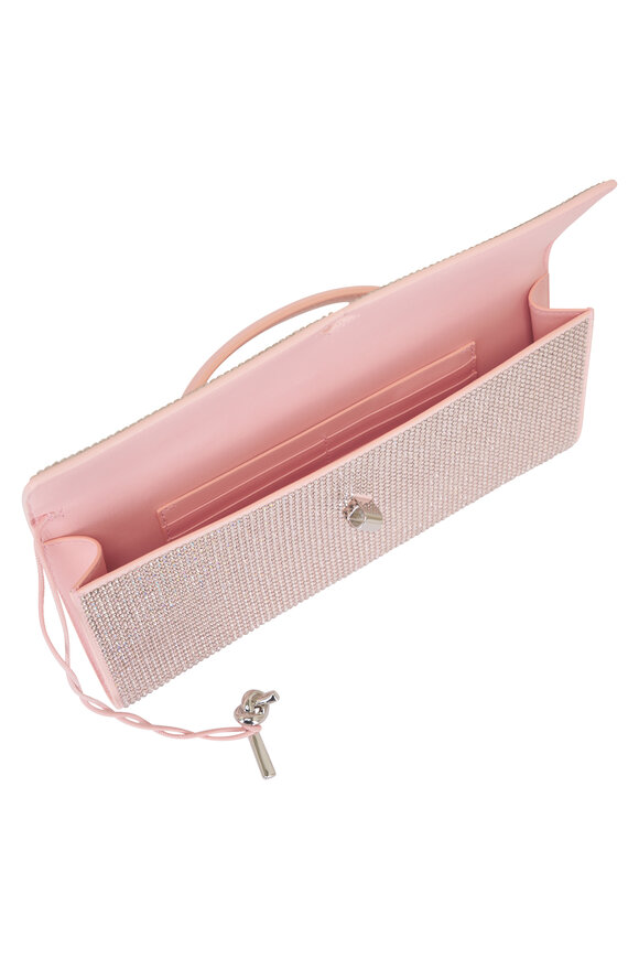 Bottega Veneta Hotfix Rose Crystal Leather Clutch - view 5