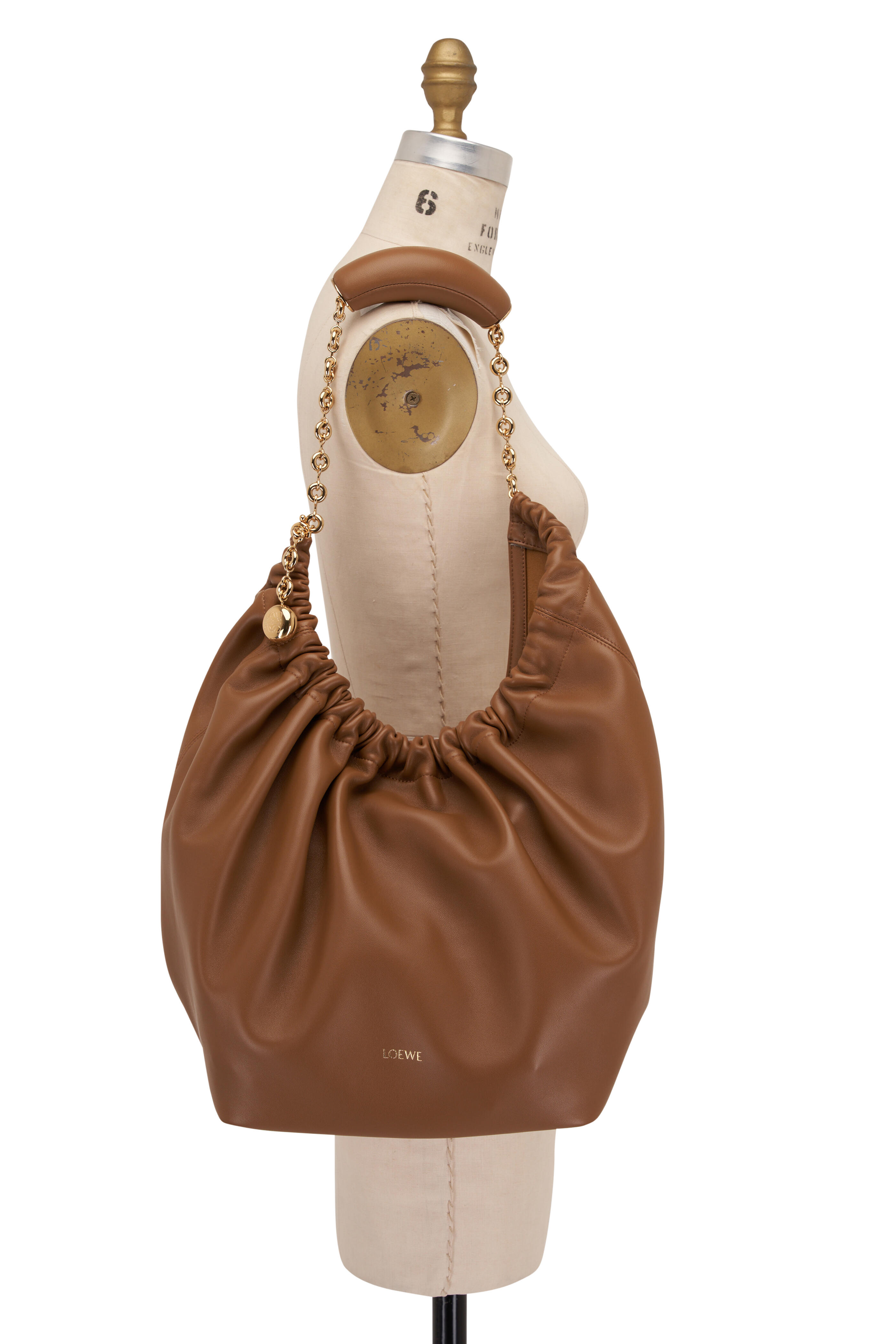 Loewe - Medium Squeeze Oak Leather Shoulder Bag