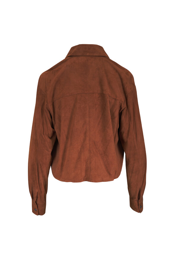 TWP Little Big Joe Brown Suede Shirt - view 3