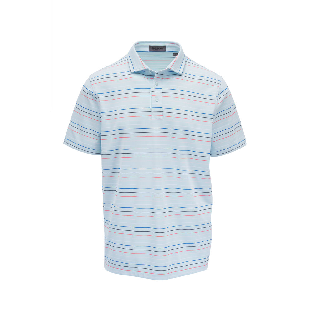 G/Fore - Day Break Multicolor Stripe Piqué Polo | Mitchell Stores