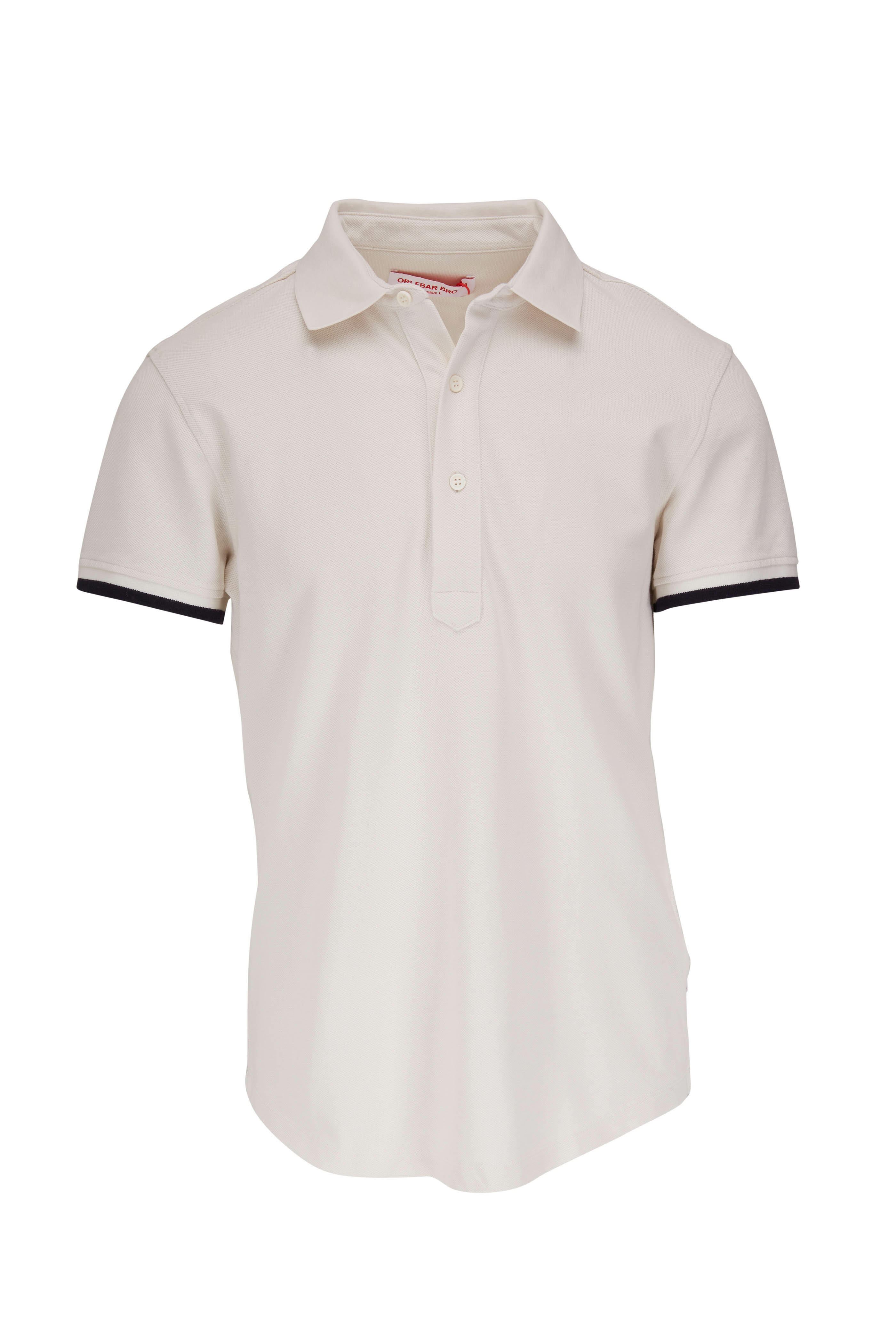 Sebastian Cotton Pique Polo Shirt in White - Orlebar Brown