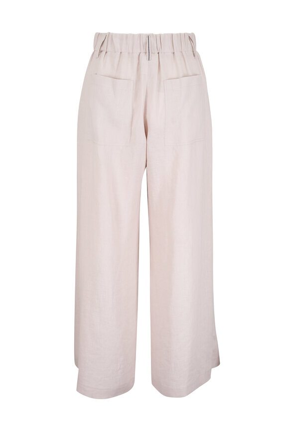 Brunello Cucinelli Yuta Linen Pleated Flare Pant - view 2