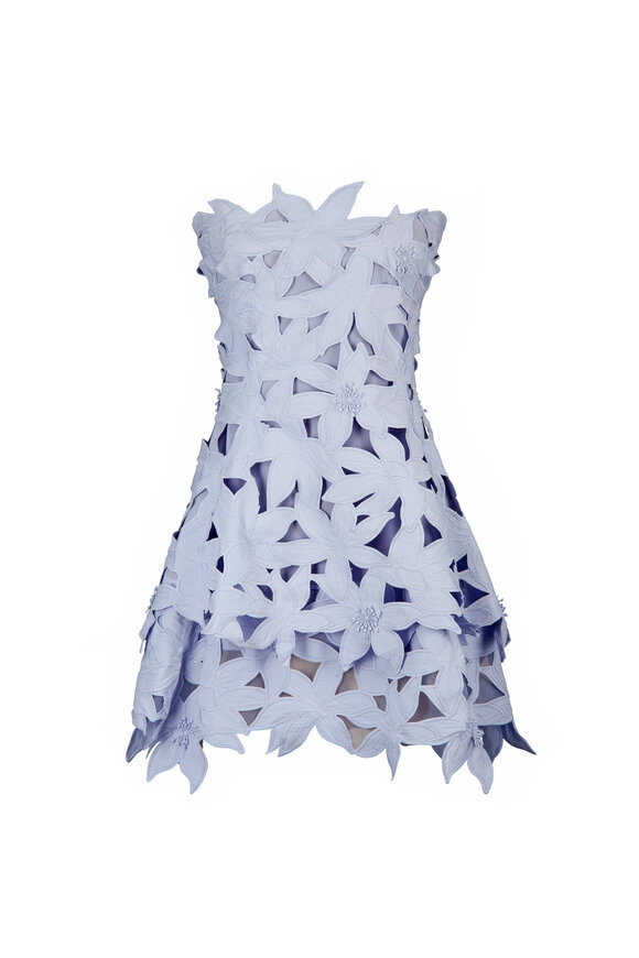 Simkhai Miri Periwinkle Embroidered Bustier Mini Dress - view 1