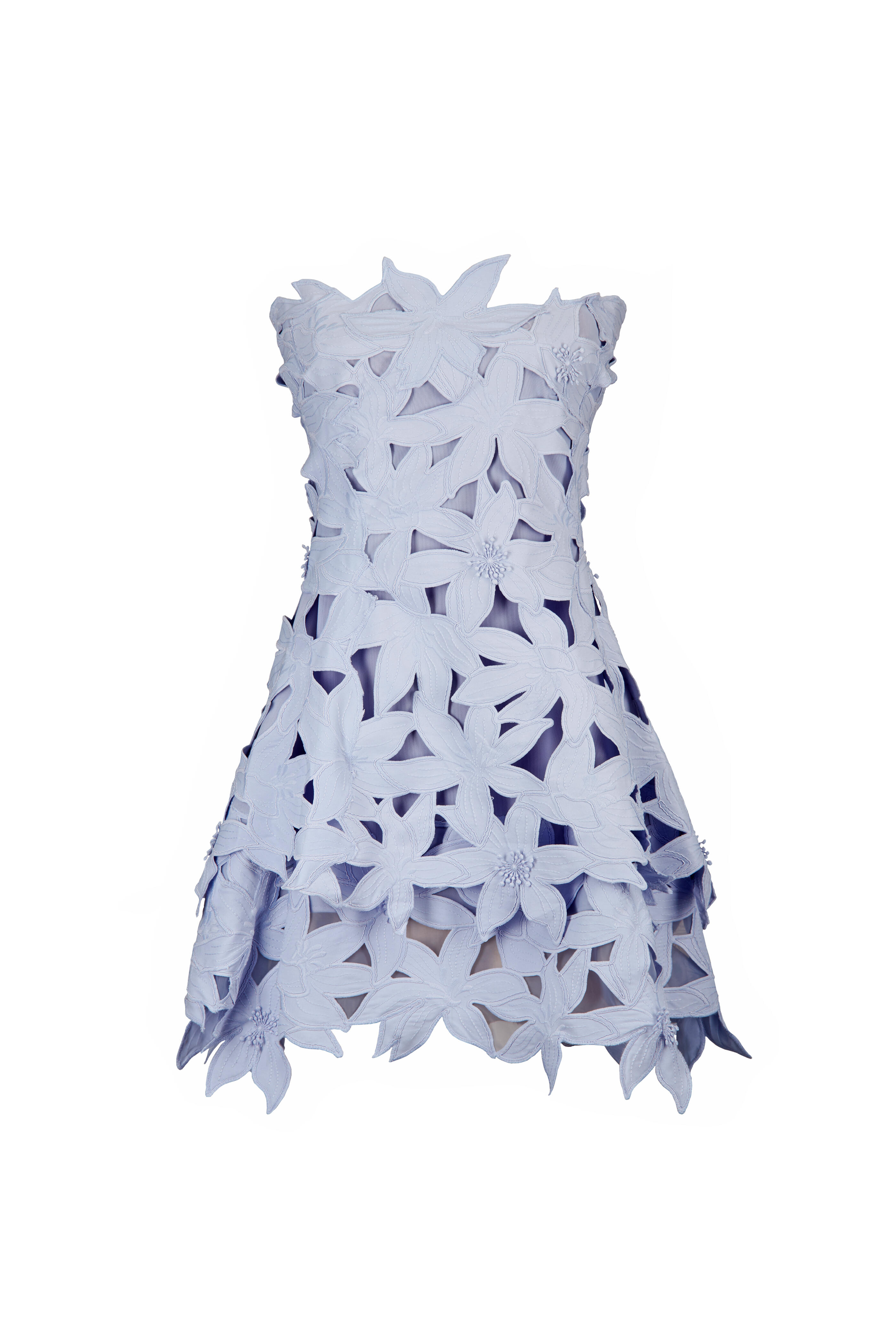 Simkhai - Miri Periwinkle Embroidered Bustier Mini Dress - view 1