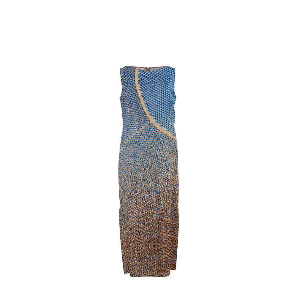 アクリスプント アンゴラ ウール コート グレー 38 AKRIS punto Metallic Lurex Cotton Crochet Embroidery Gown