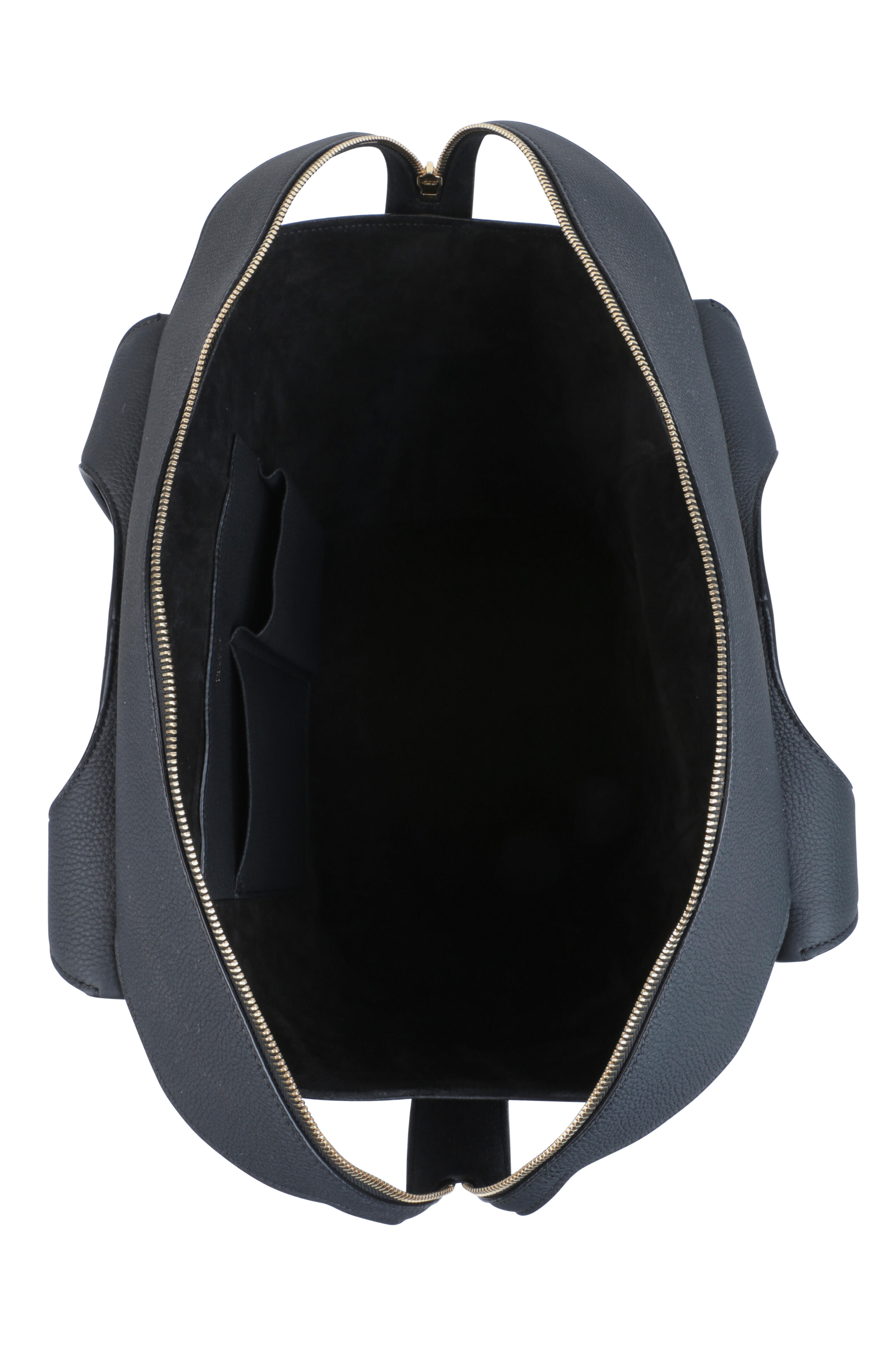 The Row - TR1 Black Leather Large Shoulder Bag