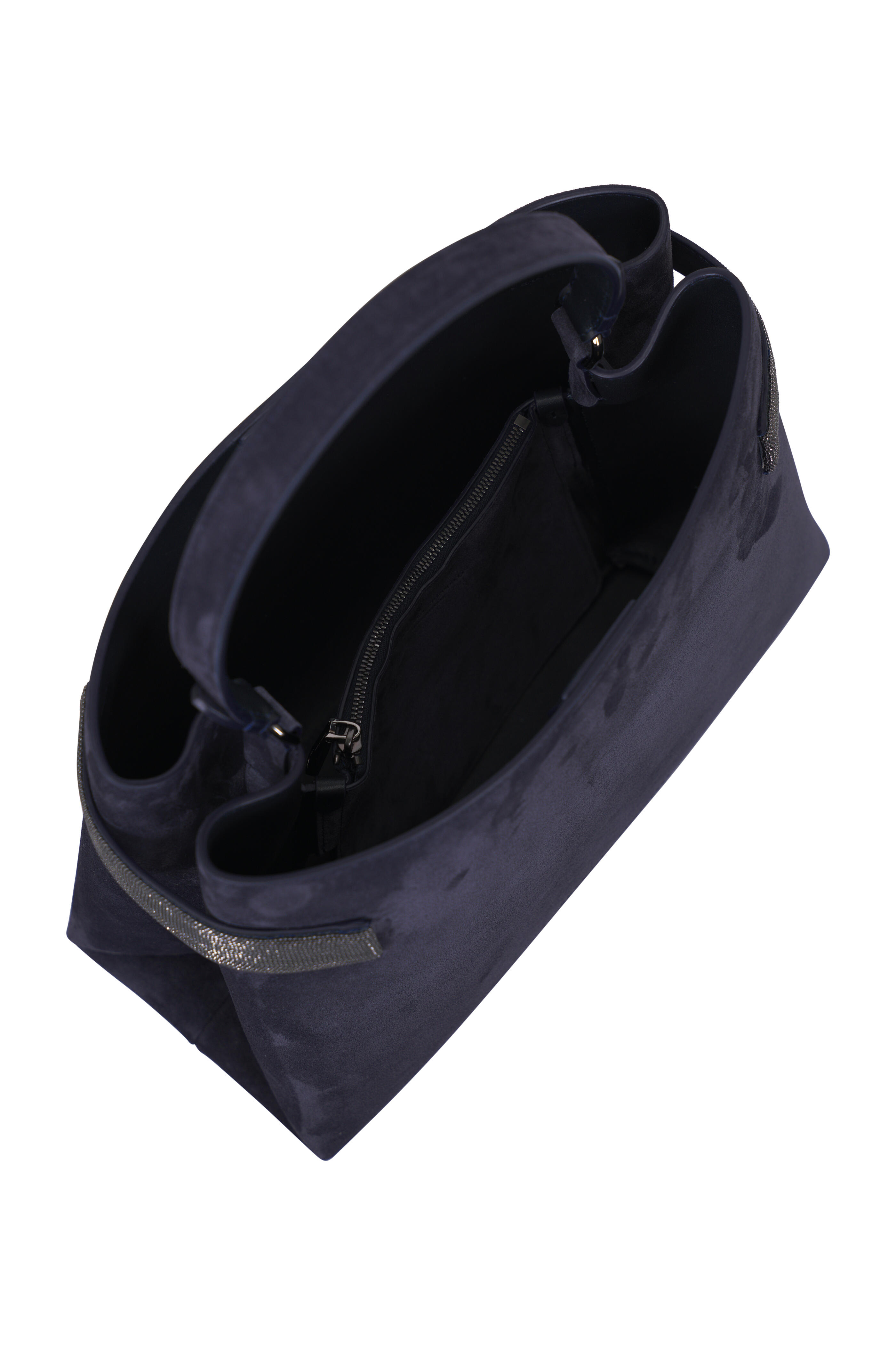 Brunello Cucinelli - Essence Blue Medium Monili Suede Bag