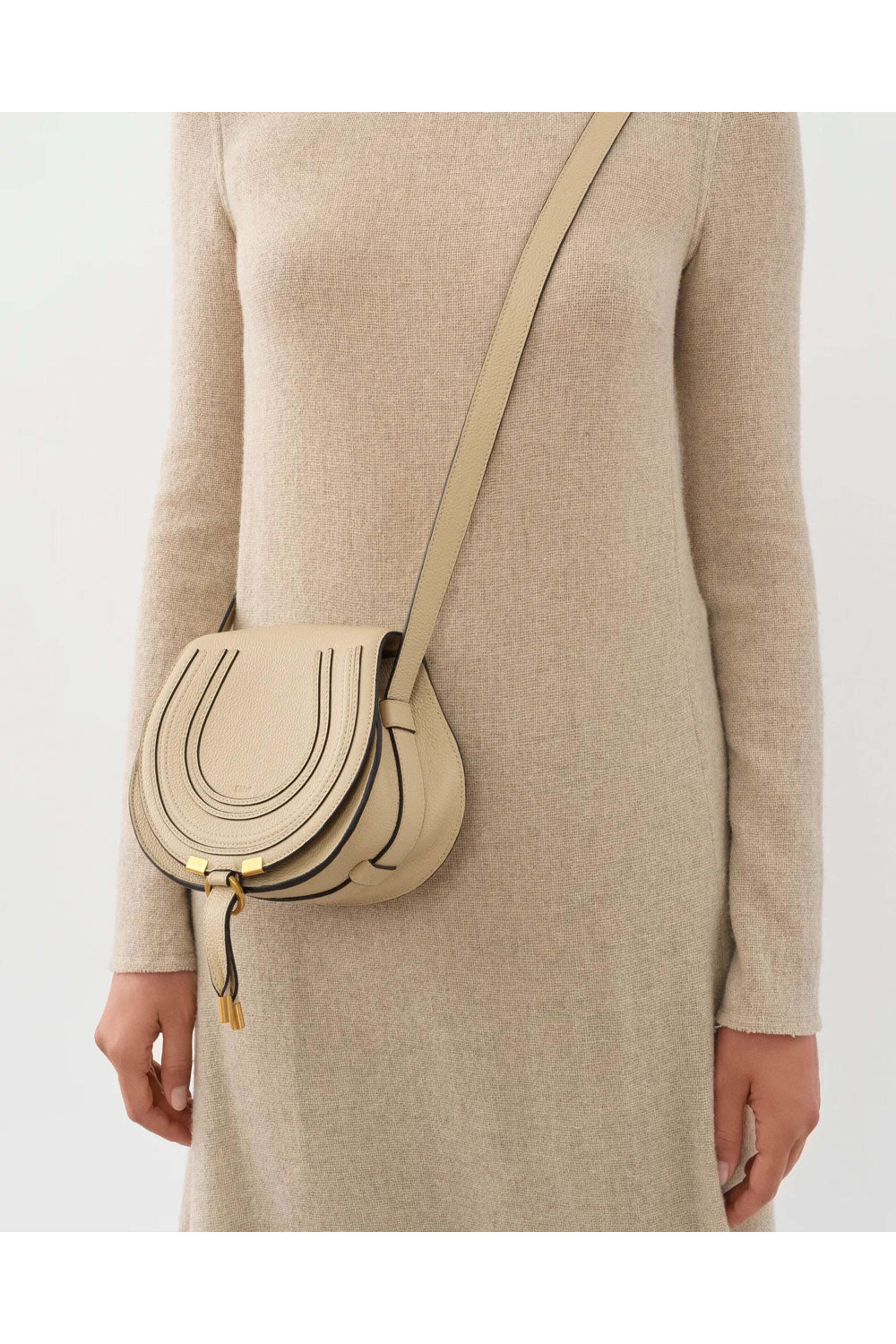 Chloé - Marcie Small Saddle Bag in Root Beige - view 2