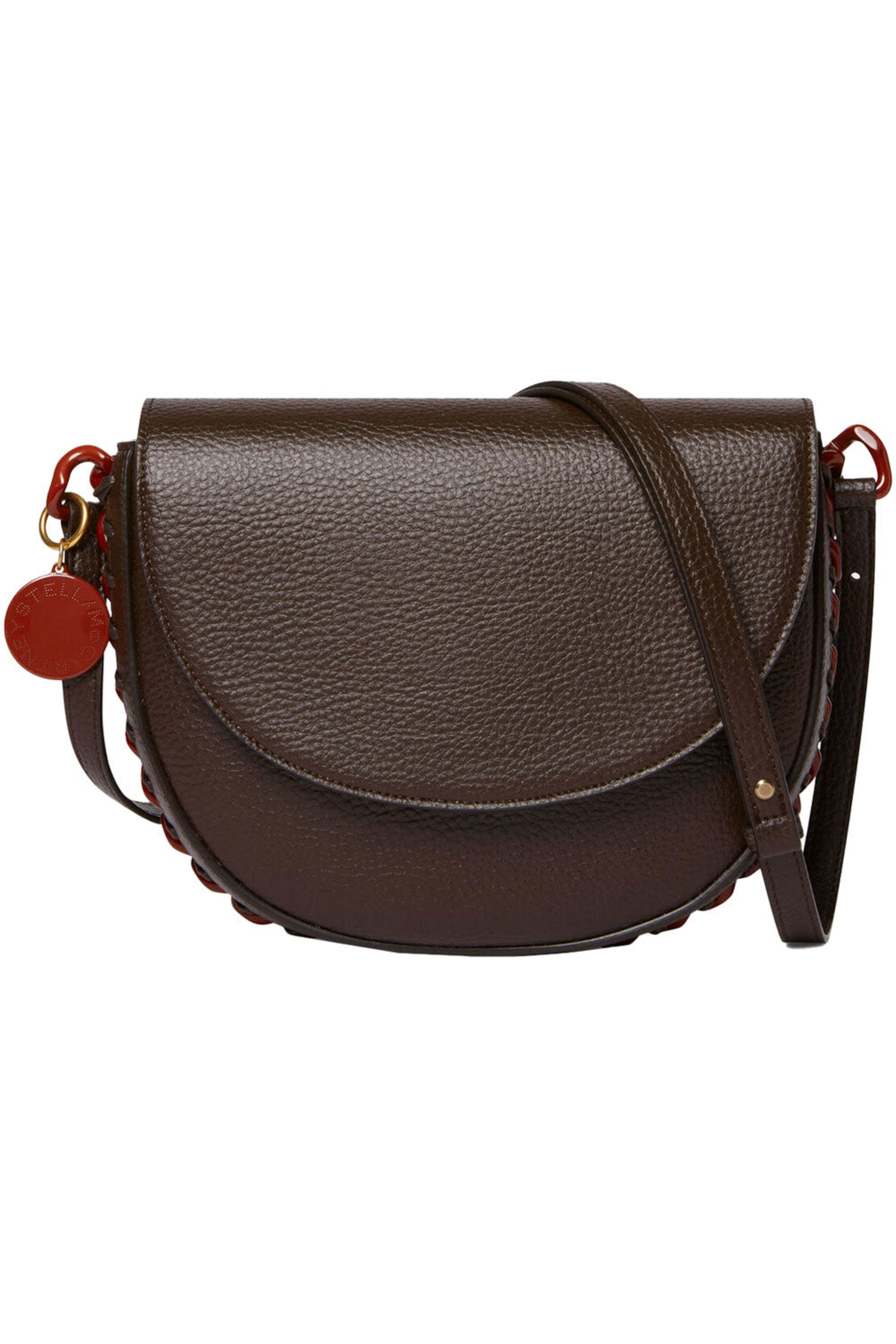 Stella McCartney - Frayme Medium Flap Shoulder Bag in Chocolate