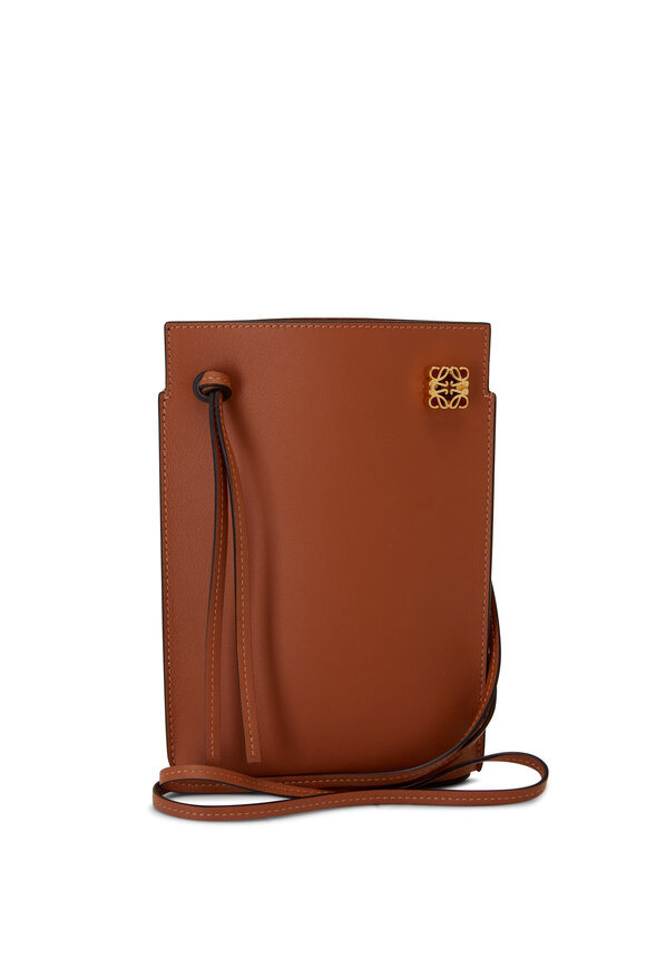 Loewe - Dice Pocket Anagram Tan Leather Shoulder Bag