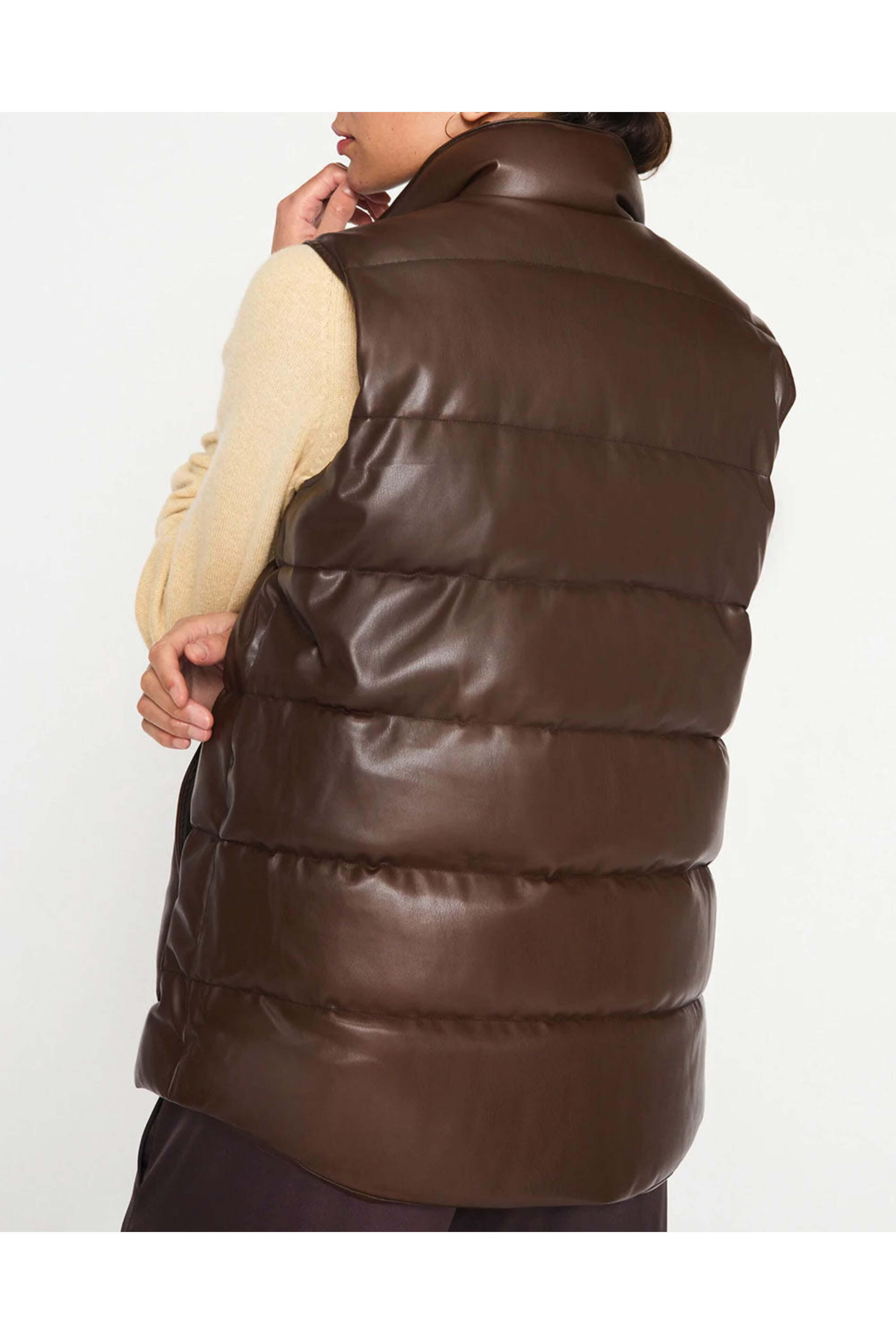 Brochu Walker - Carob Anders Vegan Leather Down Vest