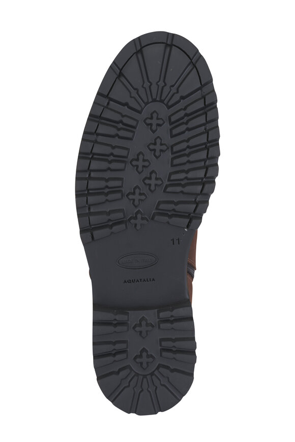Aquatalia Varon Dark Brown Nubuck Leather Boot - view 6
