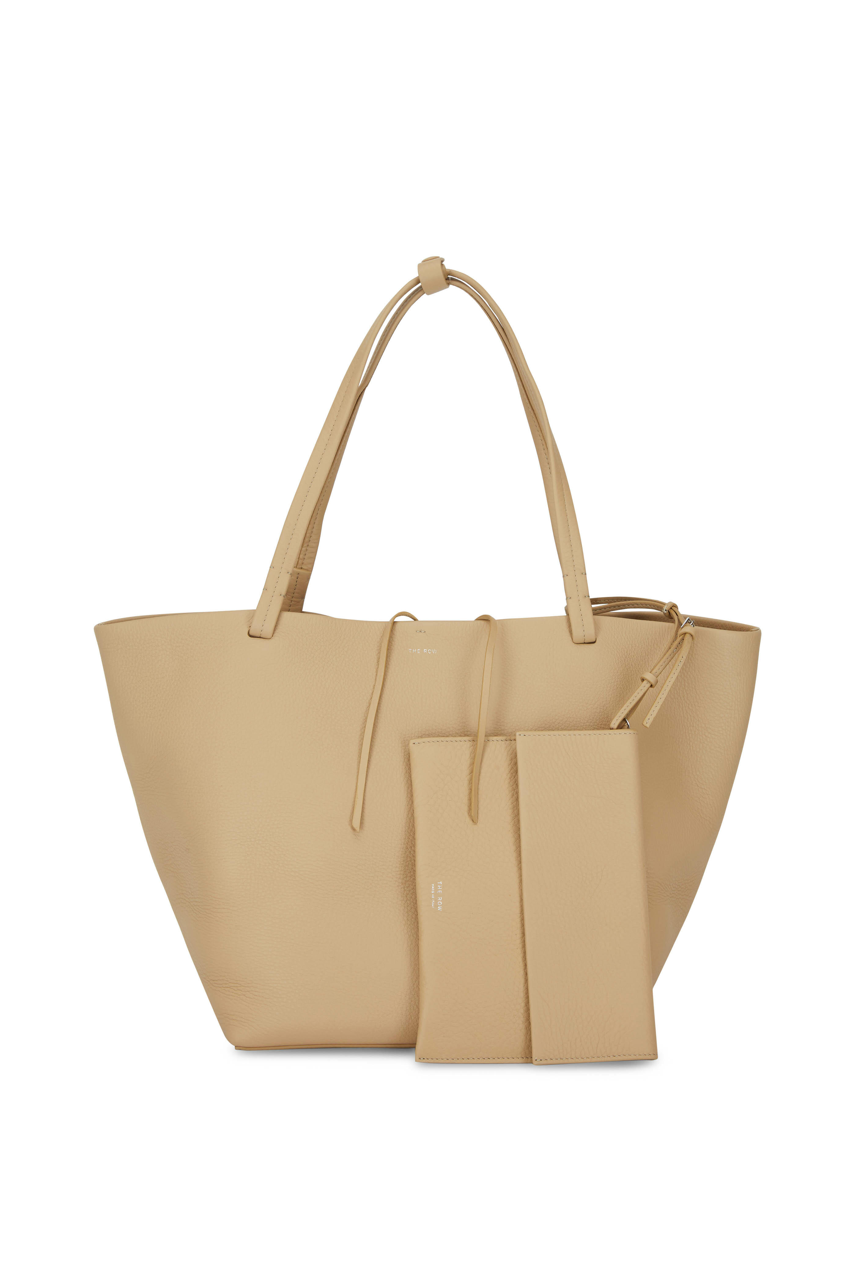 Park Three Leather Tote Bag in Brown - The Row