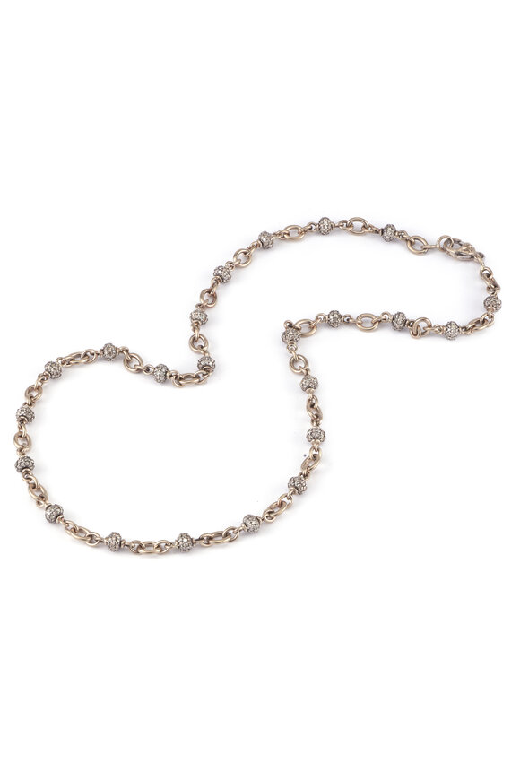 Sylva & Cie Diamond Confetti Bead Necklace