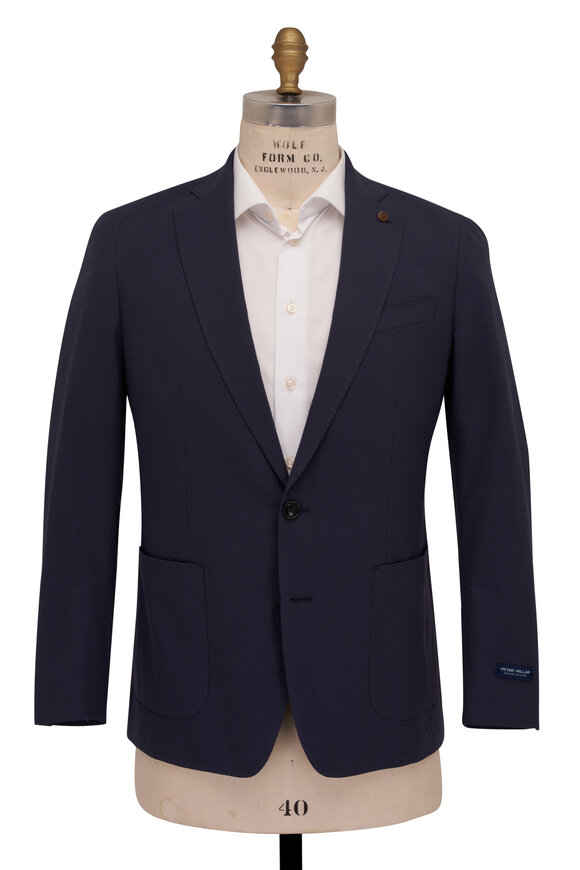 Peter Millar - Sterling Navy Seersucker Soft Jacket