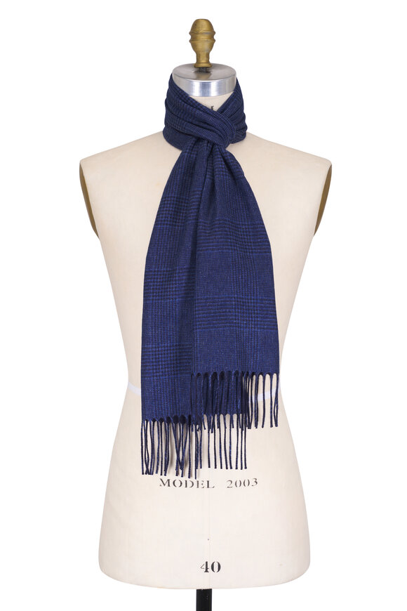 Fratelli Piacenza Dallas Navy & Black Scarf