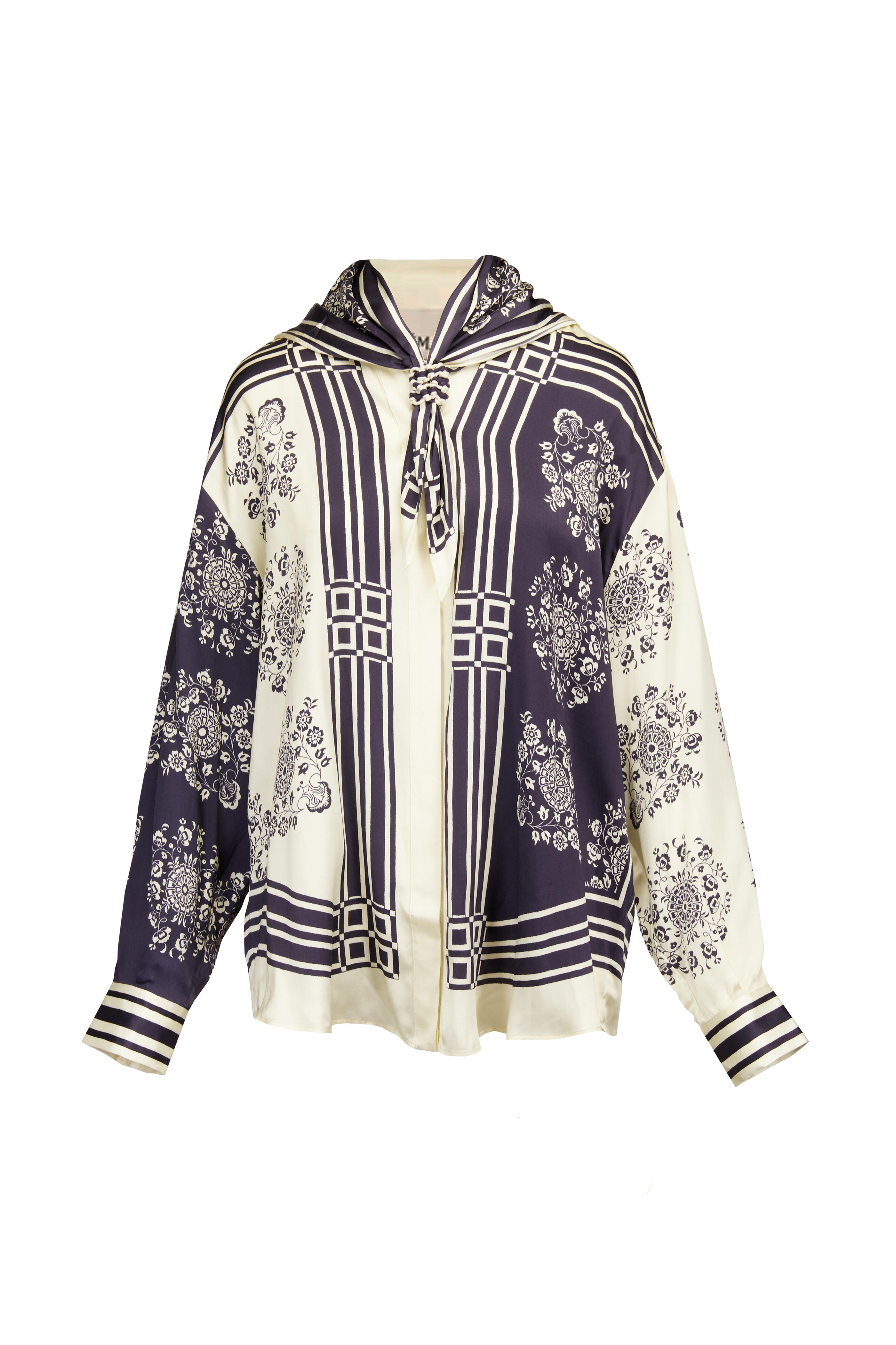 Alémais - Banderra Ink Scarf Silk Shirt - view 1