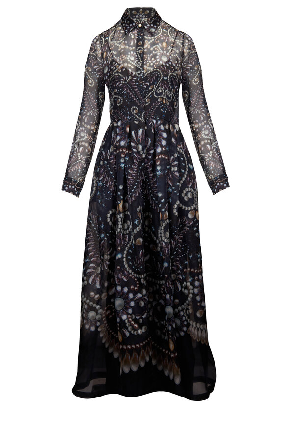 Sara Roka Navy Blue Mariaedna Evening Gown - view 1