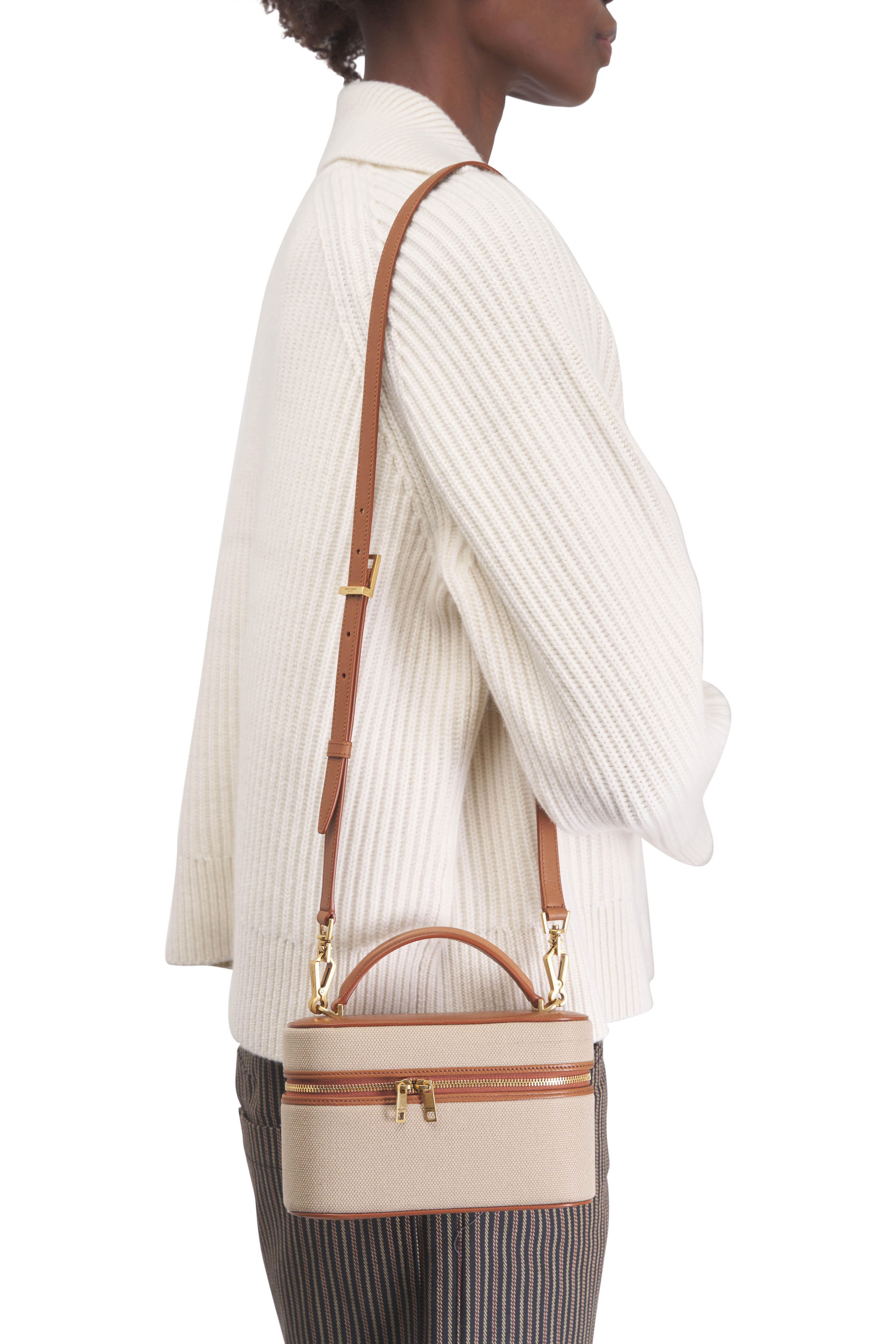 Saint Laurent - Vanity Desert Dusk & Brick Top Handle Bag