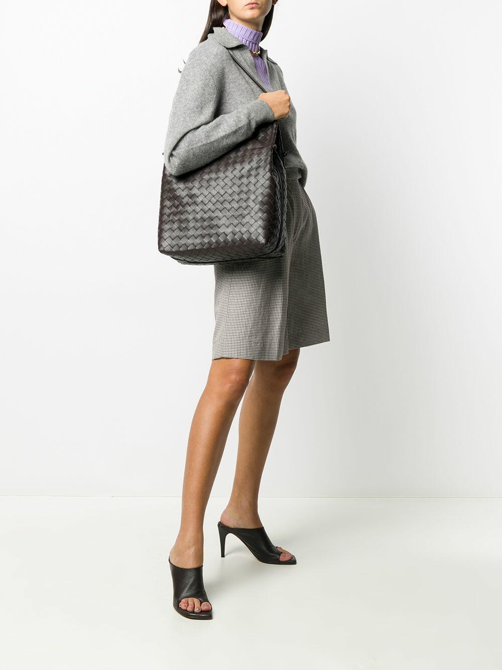 Bottega Veneta - Dark Brown Woven Nappa Leather Shopper