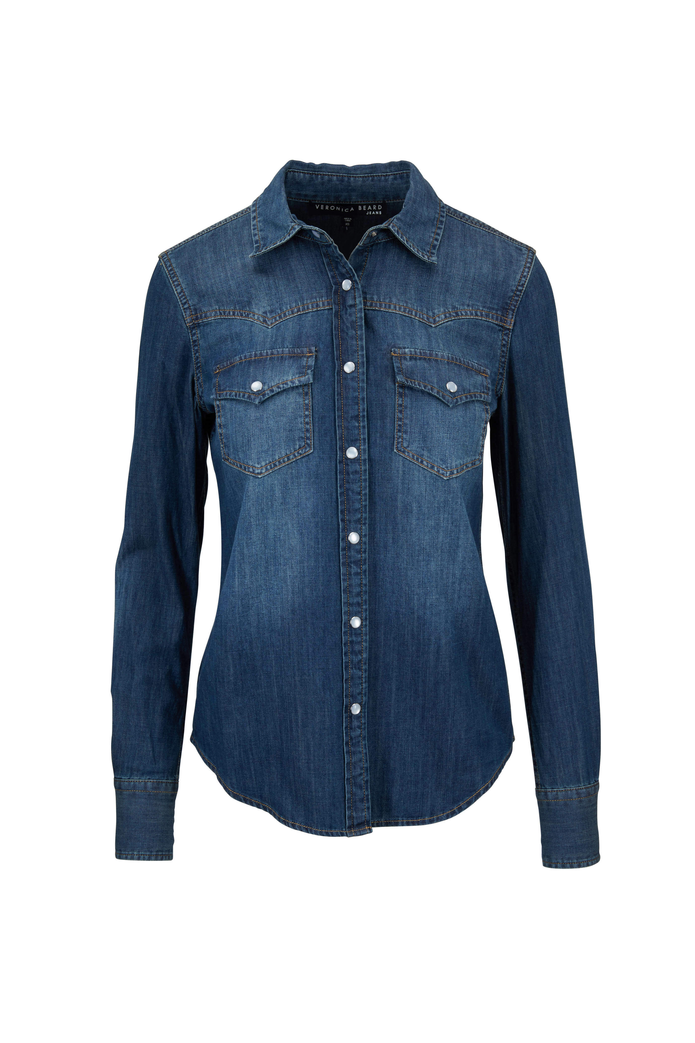 Veronica Beard - Raine Prussian Blue Denim Western Shirt