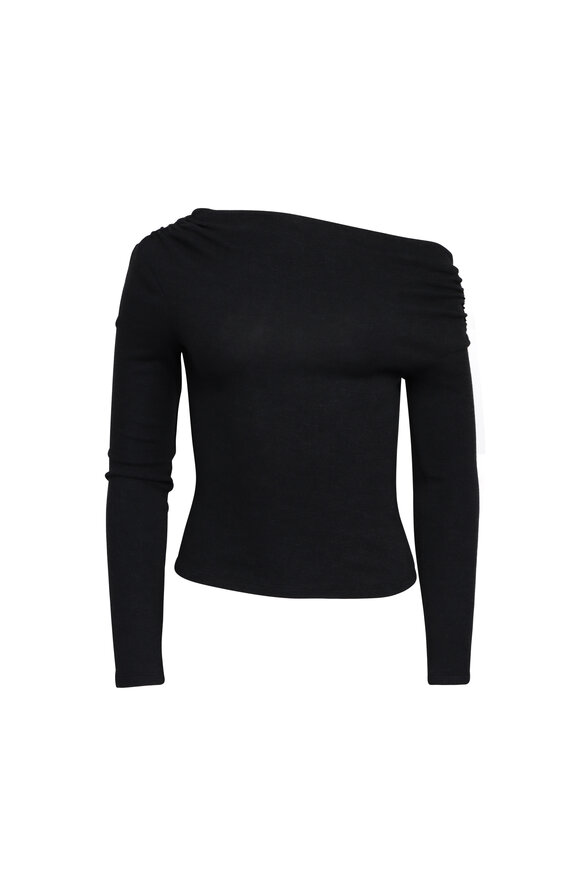 Staud Philomena Charcoal Grey Top