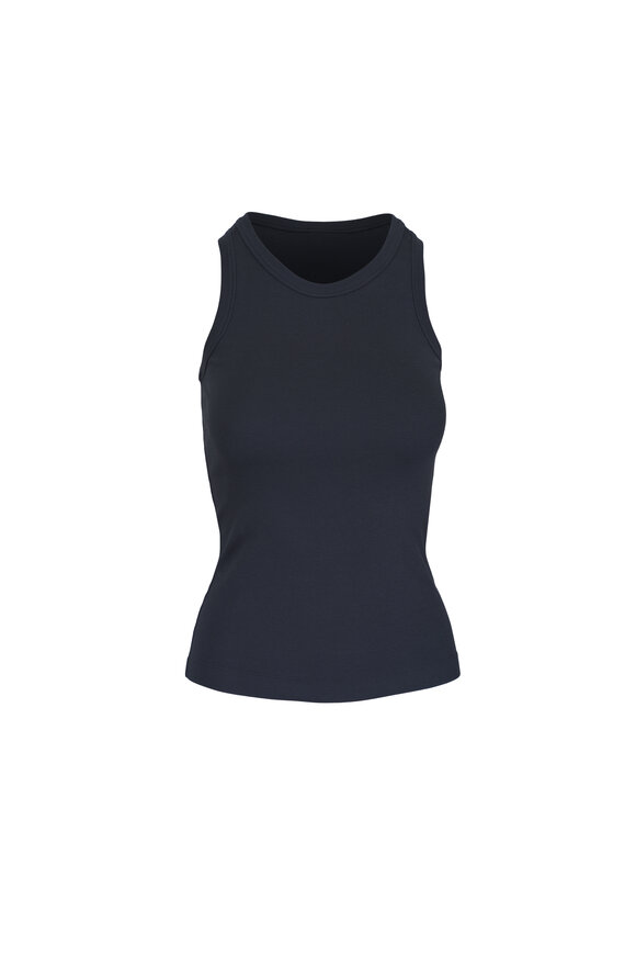 Brunello Cucinelli - Navy Monili Trim V-Neck Top