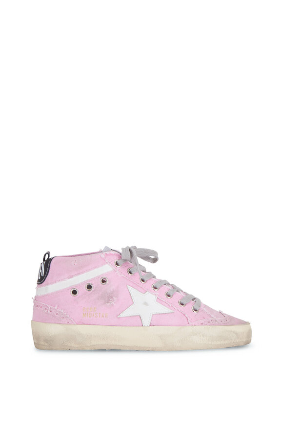 Golden Goose - Midstar Baby Pink & White Star Sneaker