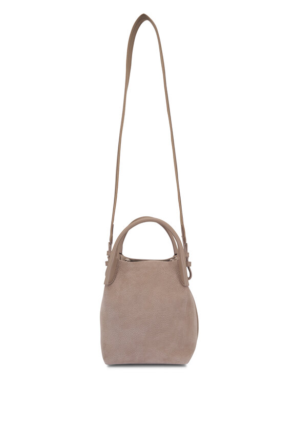 Loro Piana Small Bale Taupe Leather Bucket Bag - view 2