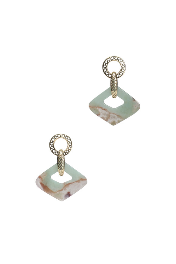 Ray Griffiths Aquaprase Link Drop Earrings