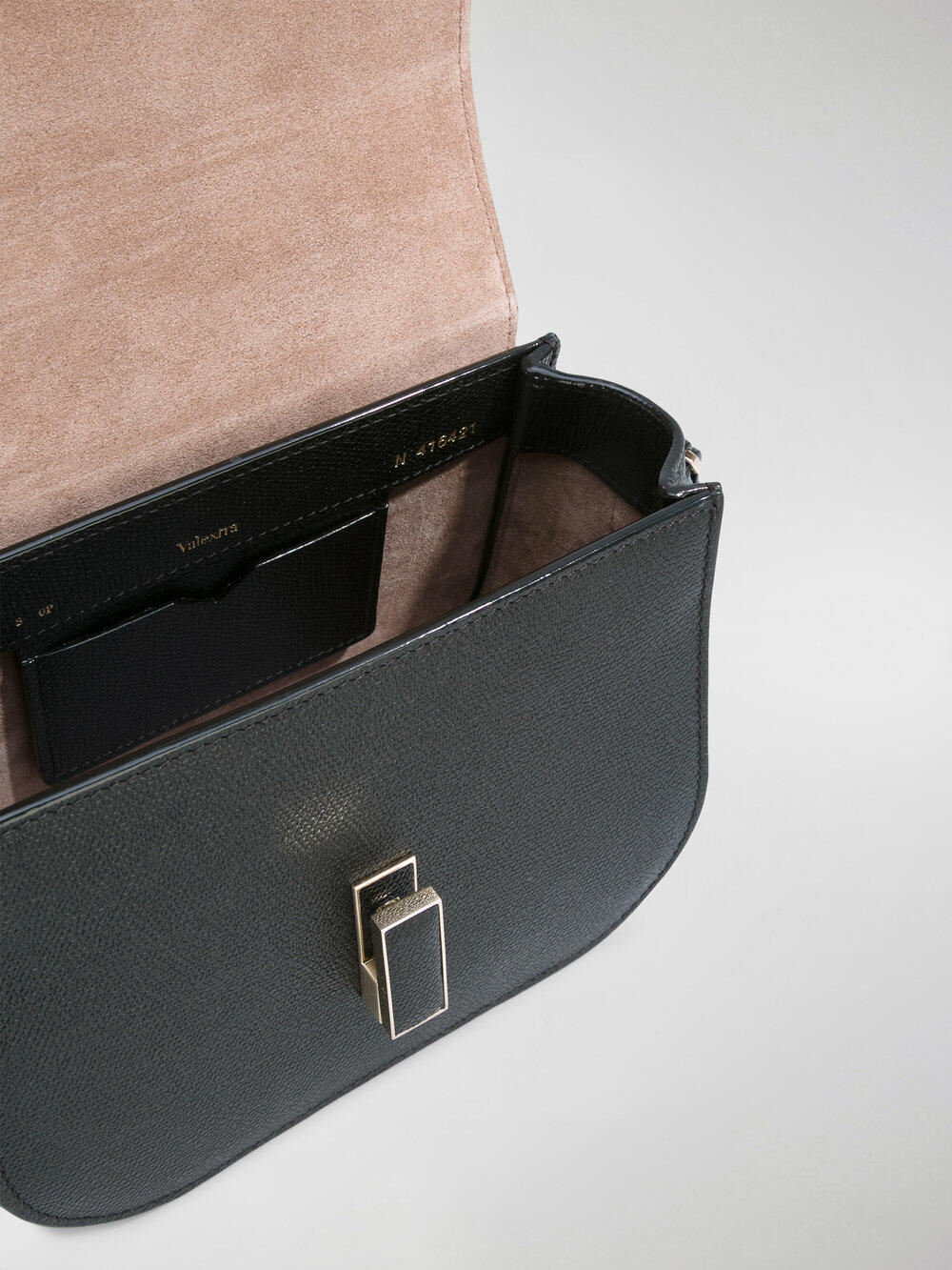 Valextra - Iside Black Leather Crossbody