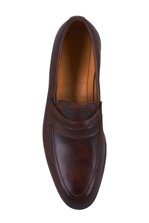 Bontoni Testa Di Moro Dark Brown Woven Mosaico Loafer - view 3