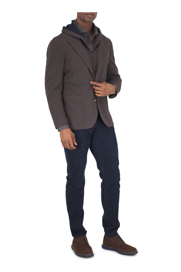 Tiki Brown Jersey Dickey Jacket - view 2