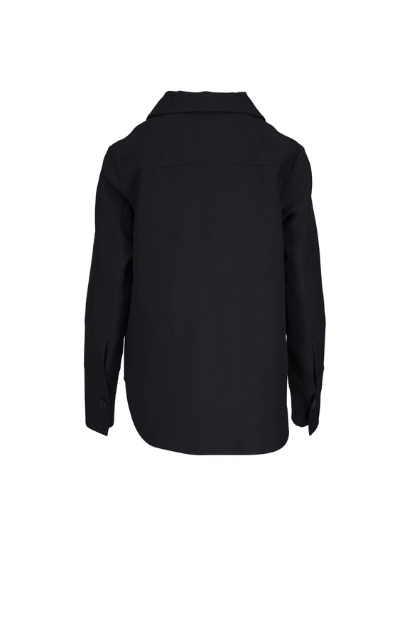 Jil Sander Black Double Face Cotton Stretch Shirt Jacket - view 4