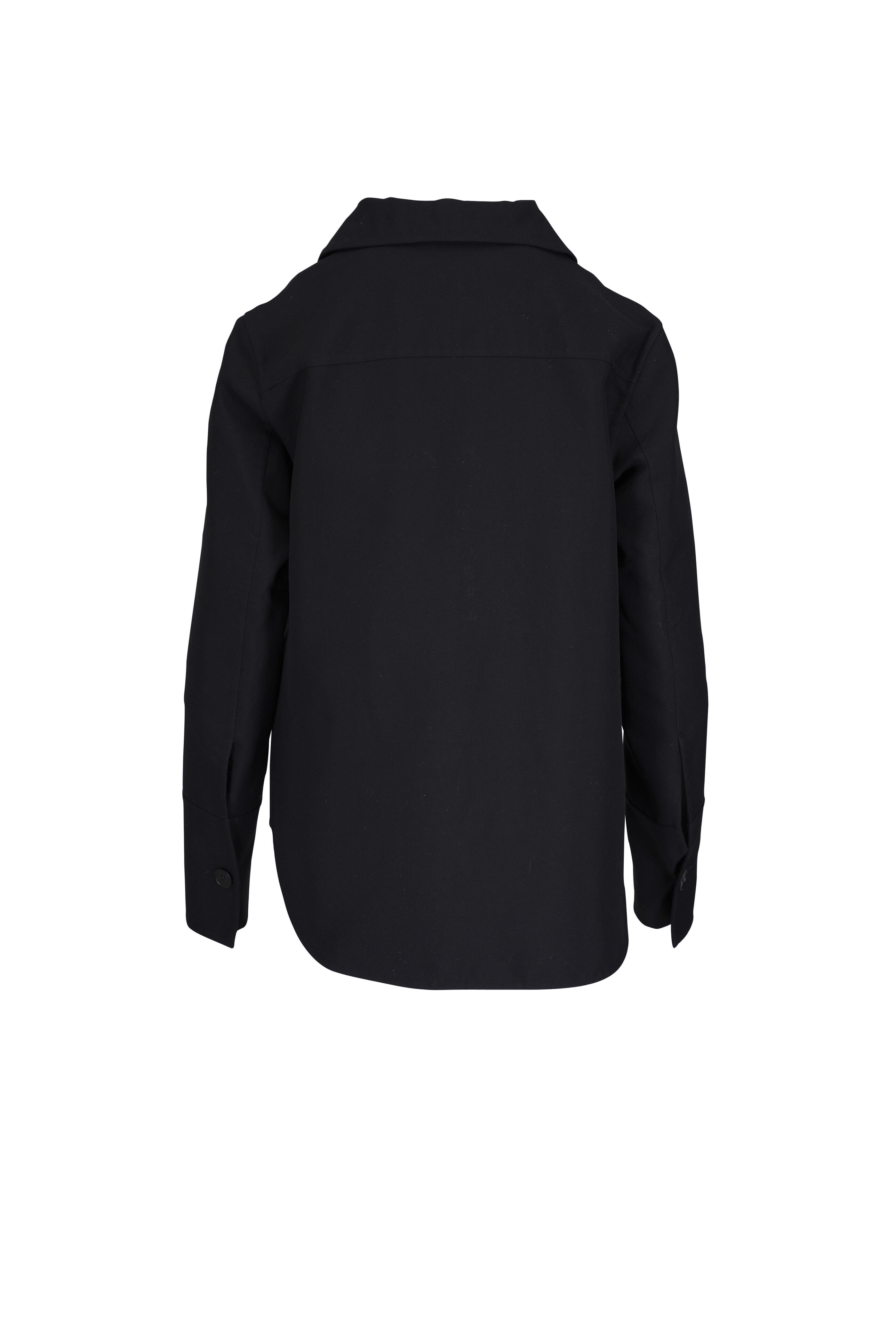 Jil Sander - Black Double Face Cotton Stretch Shirt Jacket
