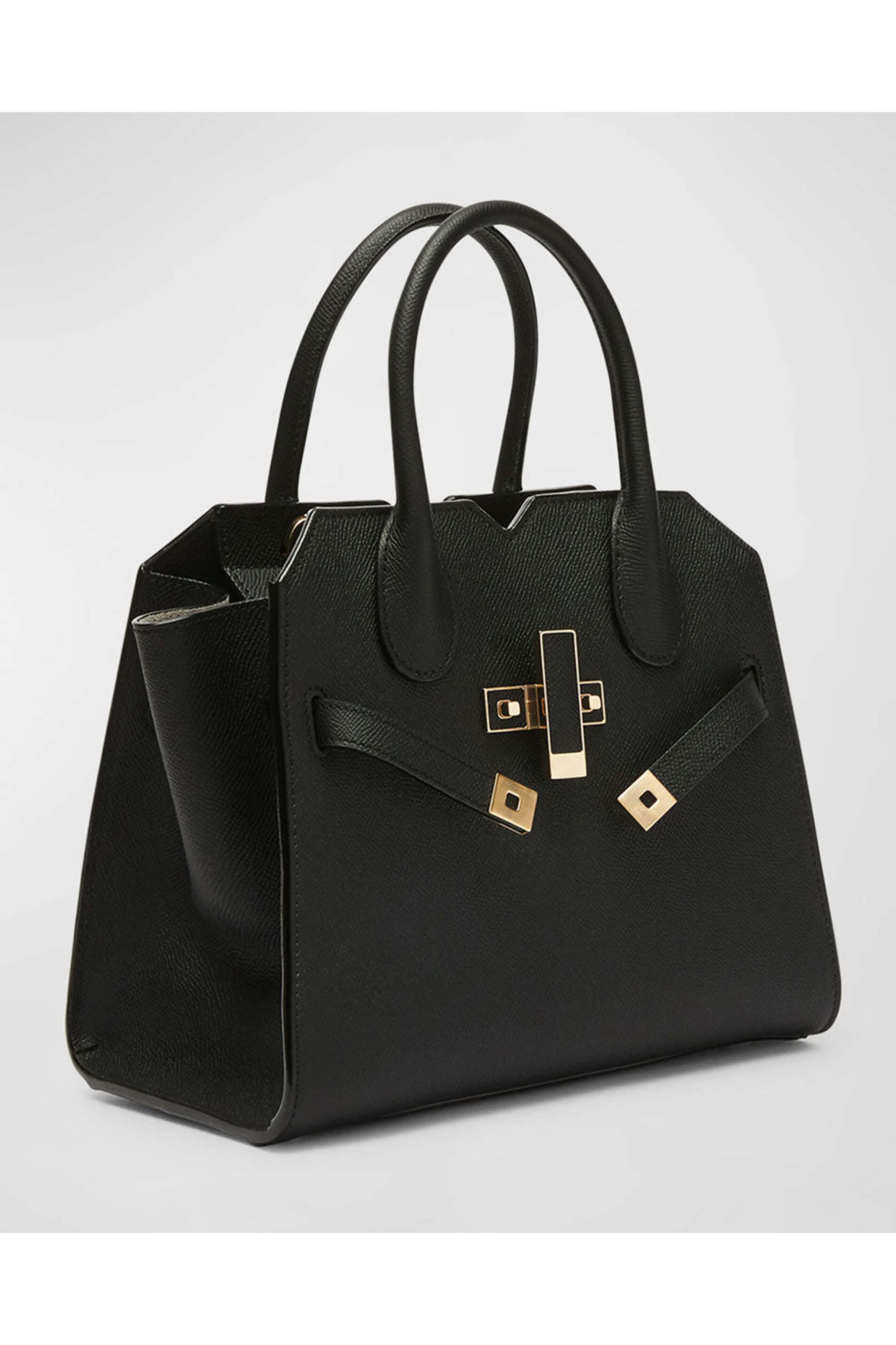 Valextra - Milano Mini Bag in Black | Mitchell Stores