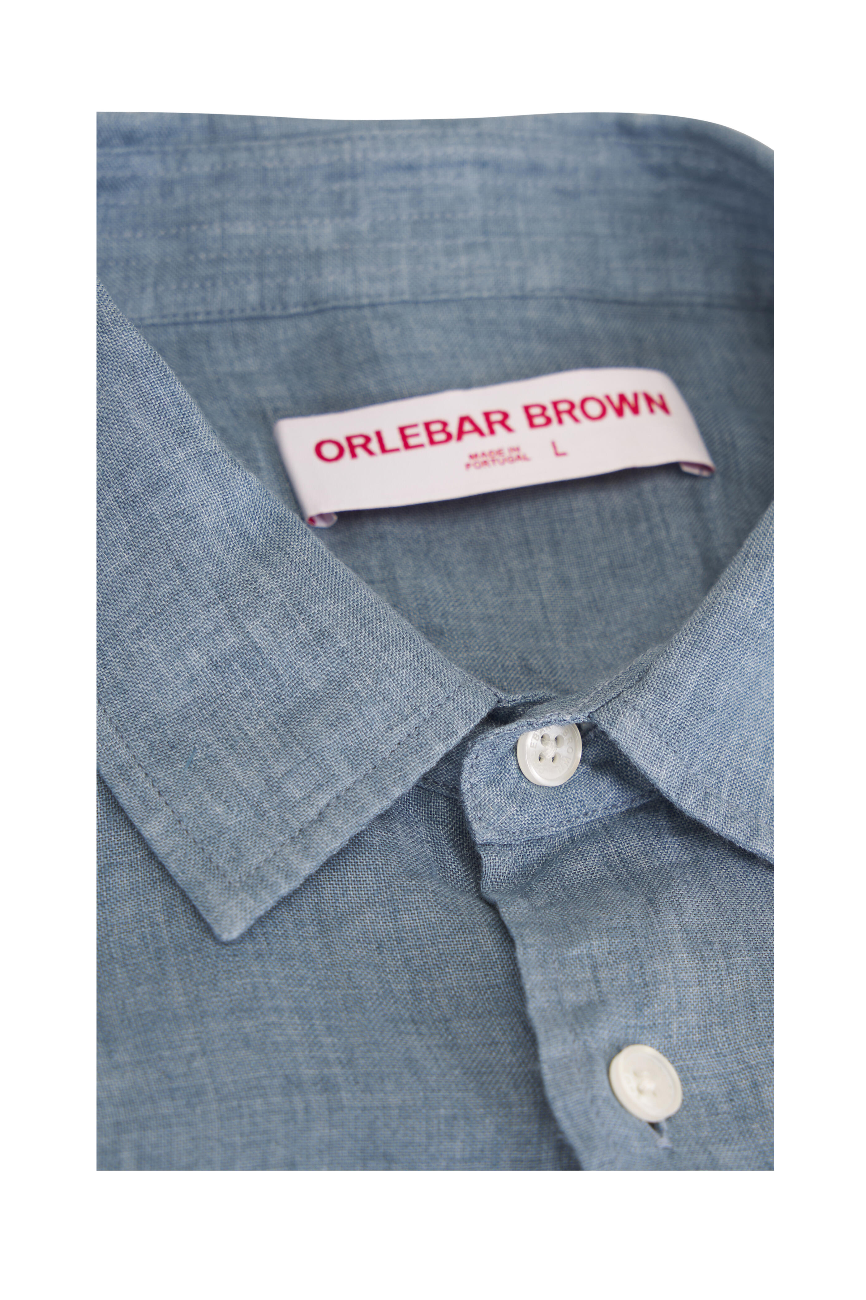 Orlebar Brown - Giles Chambray Linen Stitched Sport Shirt