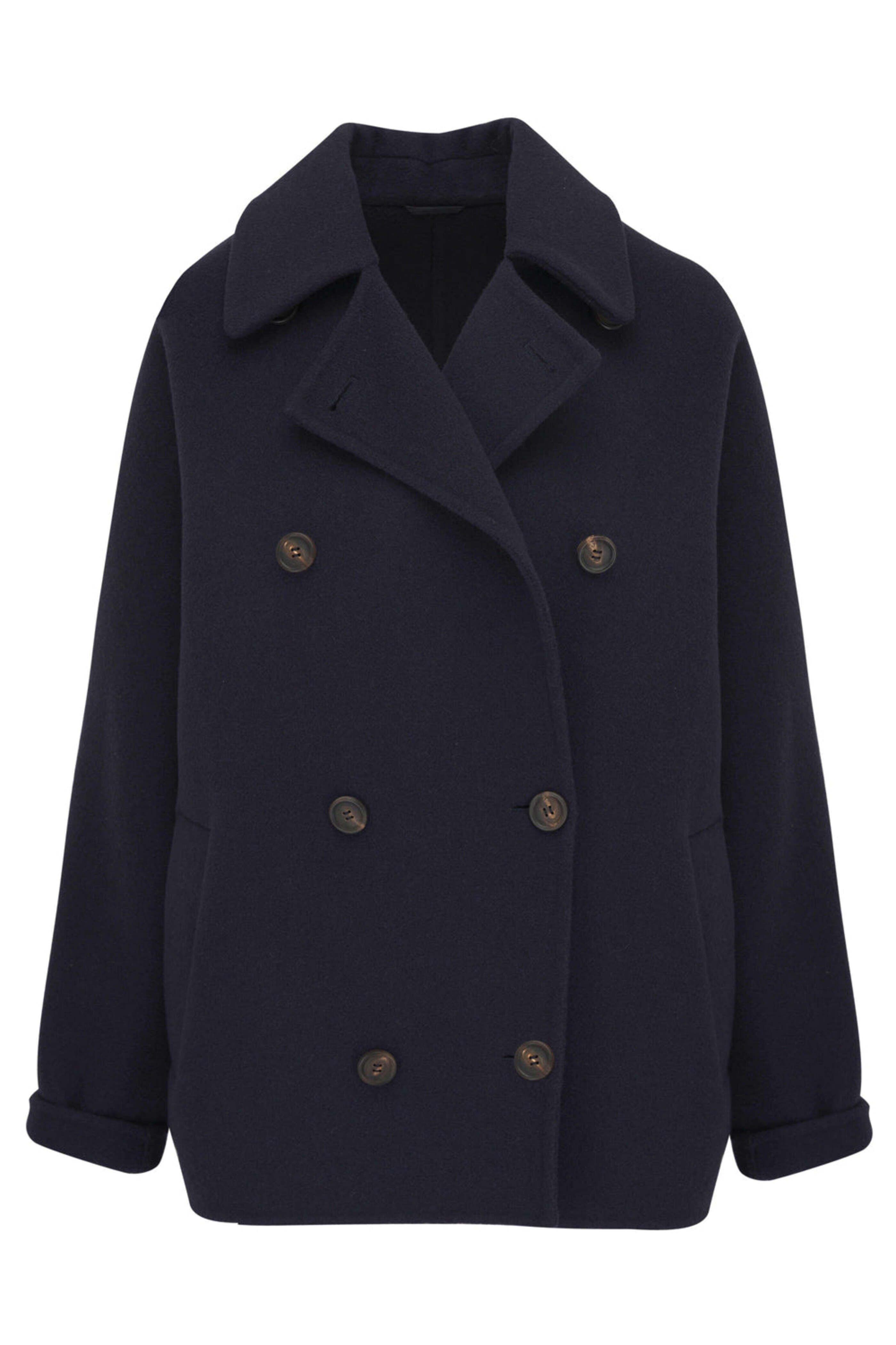 アウターその他 BRUNELLO CUCINELLI Double-breasted wool coat BLUE NAVY Brunello Cucinelli - Deep Blue Double Breasted Wool Coat