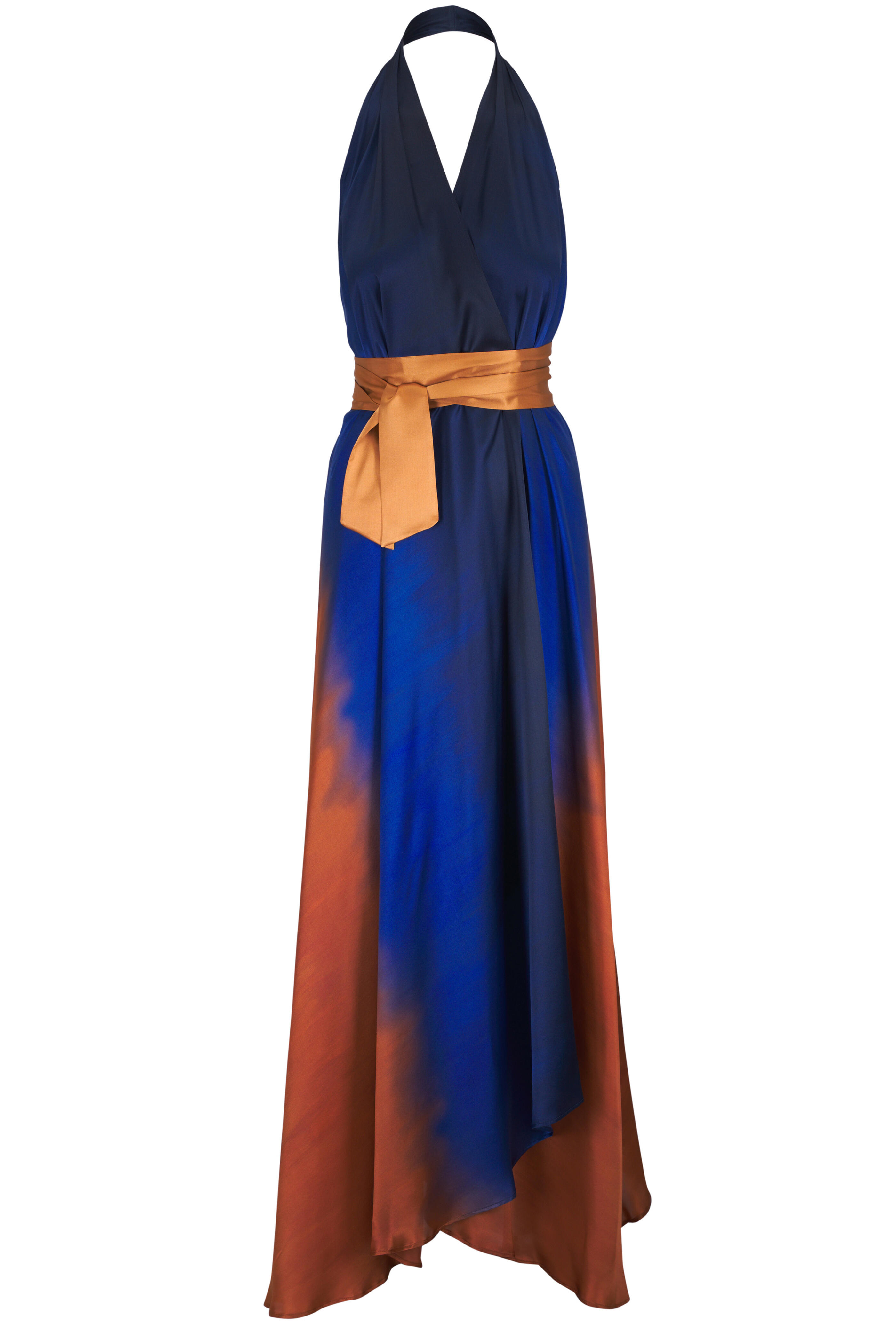 Kiton - Blue Ombre Silk Wrap Dress | Mitchell Stores